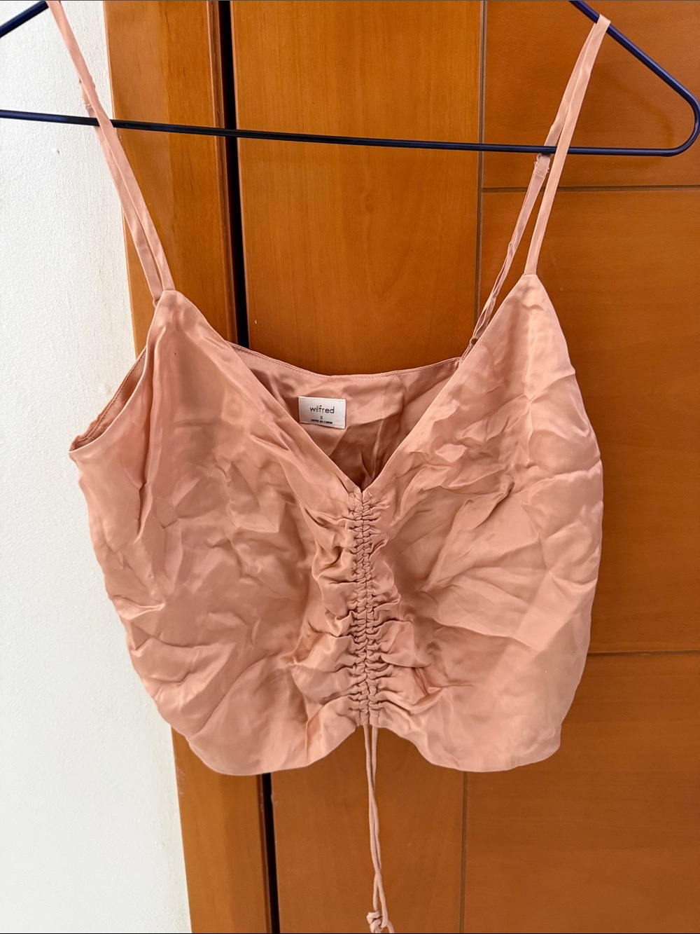 Wilfred Dusty Rose Ruched Satin Cami